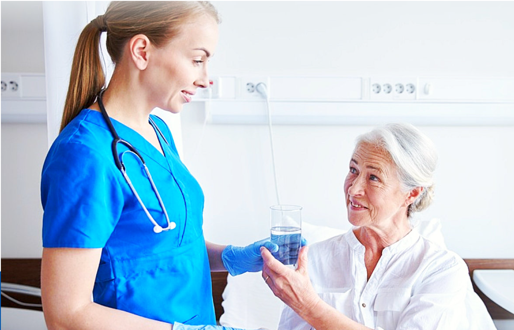 Nurse providing care at home